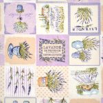 levendula - lavender provance - vastag, erős szövet méteráru