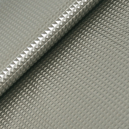 silver taupe - DIAMOND dombornyomott műbőr méteráru