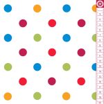 színes pöttyök - color spots - viaszosvászon méteráru