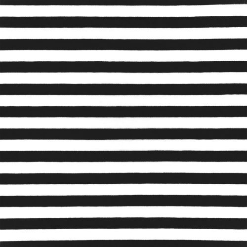 stripes black and white - mintás jersey méteráru