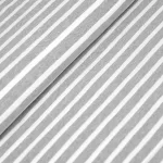 csíkok - stripes melange grey and white - mintás pamut jersey méteráru