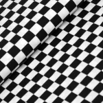 kockás - checker black and white - mintás jersey méteráru