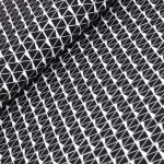 fekete gyémántok - diamonds in black - mintás jersey méteráru