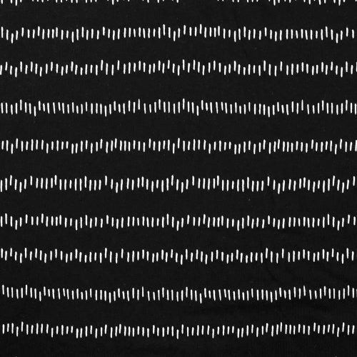 szabálytalan csík mintás pamut jersey méteráru - irregular stripes on white