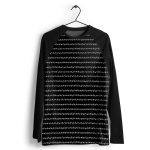 szabálytalan csík mintás pamut jersey méteráru - irregular stripes on white