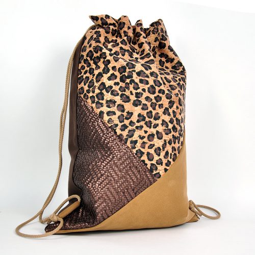 leopard cork - gym bag - zsinóros hátizsák