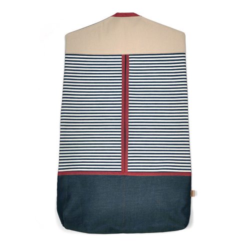 denim stripes - ovis zsák - kézműves termék