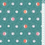 hold és csillagok - celeste - night sky with gold - designer pamut méteráru
