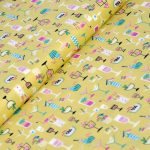 koktél - ocean drive - cocktails in yellow - designer pamut méteráru