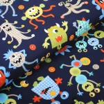 monster mash navy - designer pamut méteráru