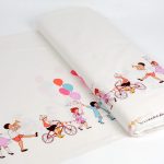 felvonulás (children at play - on parade) - designer pamut méteráru