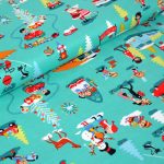 mid century christmas - designer pamut méteráru