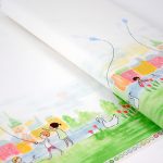 nyári bordűr - sommer - double border - designer pamut méteráru