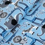 safari friends in blue - designer pamut méteráru