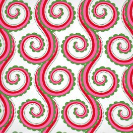 large curly swirl in santa - - designer pamut méteráru