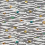 fishtopia - hazy glaze in taupe - designer pamut méteráru