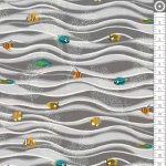 fishtopia - hazy glaze in taupe - designer pamut méteráru