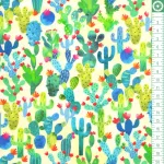 kaktusz - la vida loca - cactus garden in yellow - designer pamut méteráru