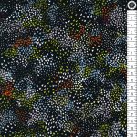 jungle vibes - colorful maze in black - designer pamut méteráru