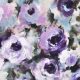lila rózsa - dreaming of tuscany - regal roses in purple - designer pamutvászon méteráru