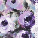 lila rózsa - dreaming of tuscany - regal roses in purple - designer pamutvászon méteráru