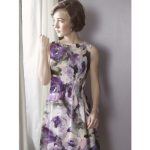 lila rózsa - dreaming of tuscany - regal roses in purple - designer pamutvászon méteráru