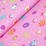 table talk - dotty in orchid - designer pamutvászon méteráru