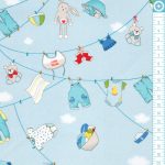 babaruhák (baby boomers - hanging out in sky) - designer pamutvászon méteráru