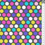 pöttyök - diddly dot in orchid - designer pamutvászon méteráru