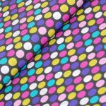 pöttyök - diddly dot in orchid - designer pamutvászon méteráru