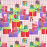 ajándék - sweet holiday - gifted in multi - designer pamutvászon méteráru