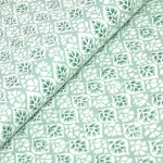 kashmir gardens - lattice in mint - designer pamutvászon méteráru