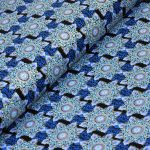 mandala-opulent floral - foulard in blue - designer pamutvászon méteráru