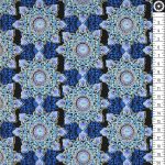 mandala-opulent floral - foulard in blue - designer pamutvászon méteráru
