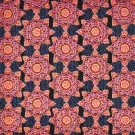 opulent floral - foulard in red - designer pamutvászon méteráru