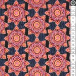 opulent floral - foulard in red - designer pamutvászon méteráru