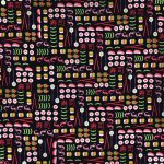 szusi - geisha girl - I love sushi in black - designer pamutvászon méteráru