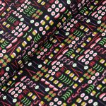 szusi - geisha girl - I love sushi in black - designer pamutvászon méteráru