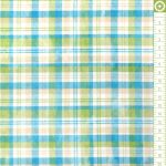 kockás - love letters - perennial plaid in blue - designer pamutvászon méteráru