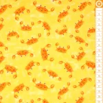 rákok - under the sea - oh snap in yellow - designer pamutvászon méteráru