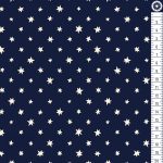 sötétben világító csillagok - I wish - stars in navy - designer pamut méteráru