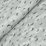 denevérek szürkén - (batty in grey) - designer pamut méteráru