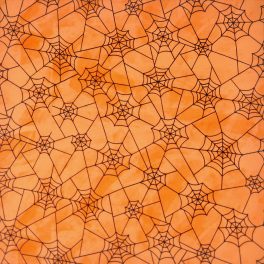 pókháló narancson (creepin it real in orange) - designer pamut méteráru