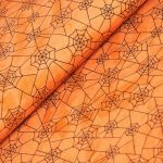 pókháló narancson (creepin it real in orange) - designer pamut méteráru