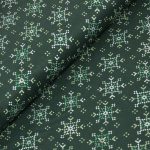 karácsonyi keresztszemes - season of light - silver metallic green - designer pamut méteráru