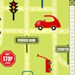 cruiser blvd - main in green - designer pamut méteráru