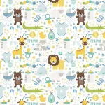 sweet baby boy - main in white - designer pamut méteráru