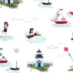 seaside - main in white - designer pamut méteráru