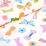 whimsical storybook - butterfly in spring - designer pamut méteráru