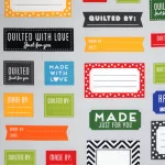 made for you - labels in primary - designer pamut méteráru